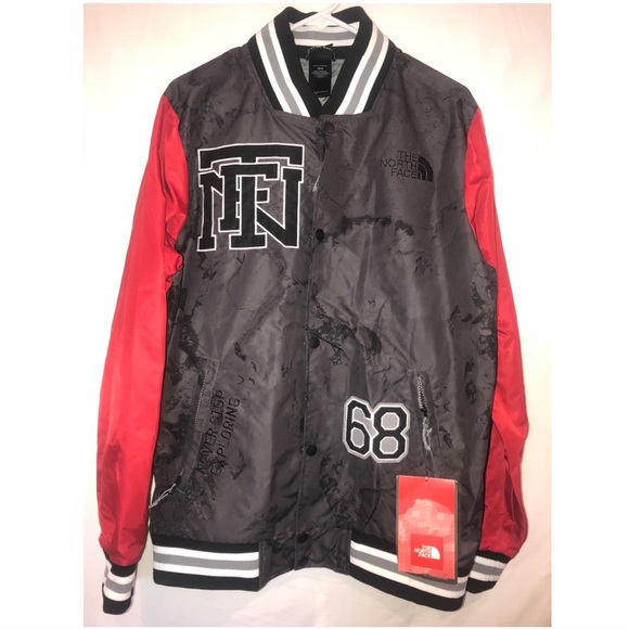 north face letterman jacket